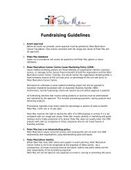 Fundraising Guidelines - Peter MacCallum Cancer Centre