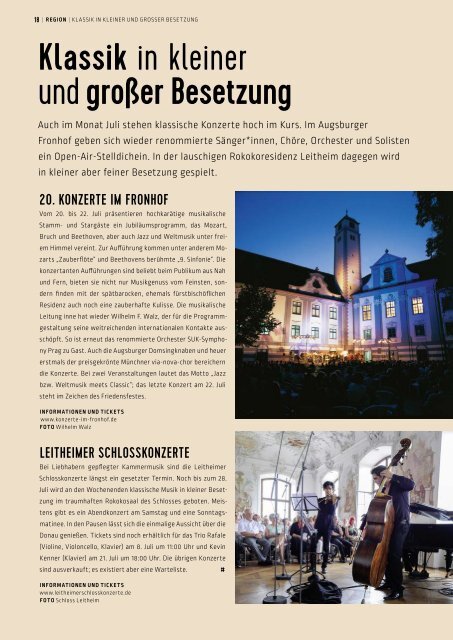 SchlossMagazin Bayerisch-Schwaben Juli 2018