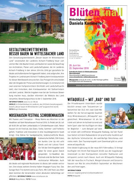 SchlossMagazin Bayerisch-Schwaben Juli 2018