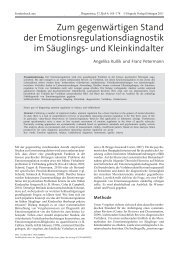 Zum gegenwärtigen Stand der Emotionsregulationsdiagnostik im ...