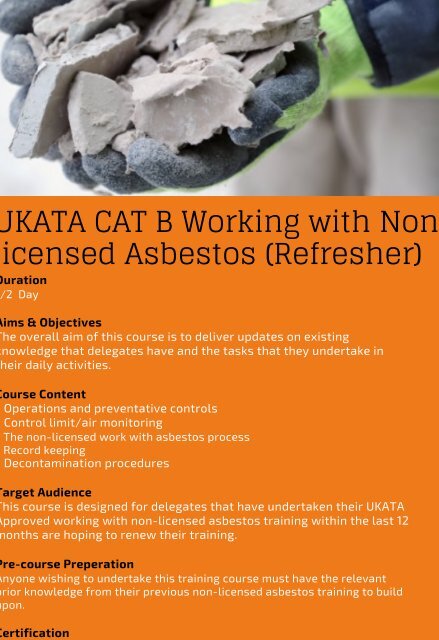 Tersus Training Asbestos Brochure