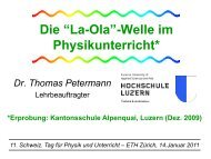 Die “La-Ola”-Welle im Physikunterricht* - ETH Zürich