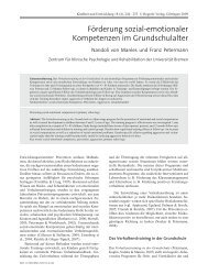 Förderung sozial-emotionaler Kompetenzen im Grundschulalter