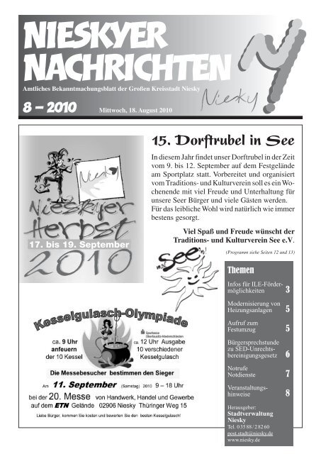 Amtsblatt August 2010 - Niesky