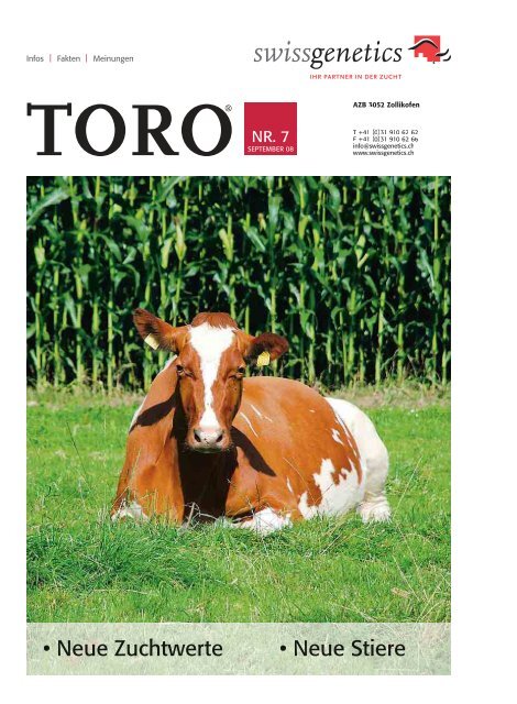 7. Ausgabe 2008 - fr - Swissgenetics