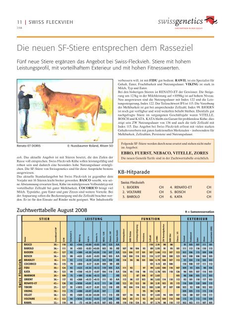 7. Ausgabe 2008 - fr - Swissgenetics