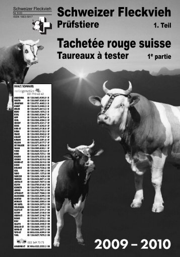 Prüfstiere 2009/2010 Serie 1 - fr - Swissgenetics