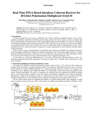 Real-Time FPGA-Based Intradyne Coherent Receiver for 40 Gbit/s ...