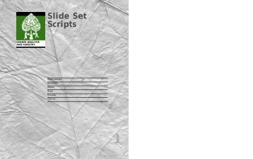 Slide Set Scripts - FAO