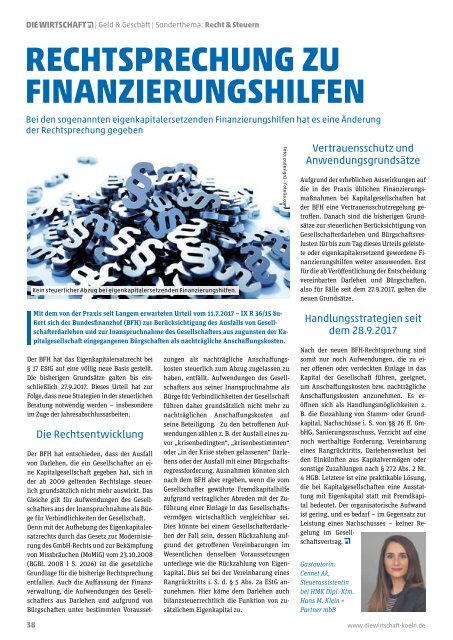 Die Wirtschaft Köln - Ausgabe 03 / 2018