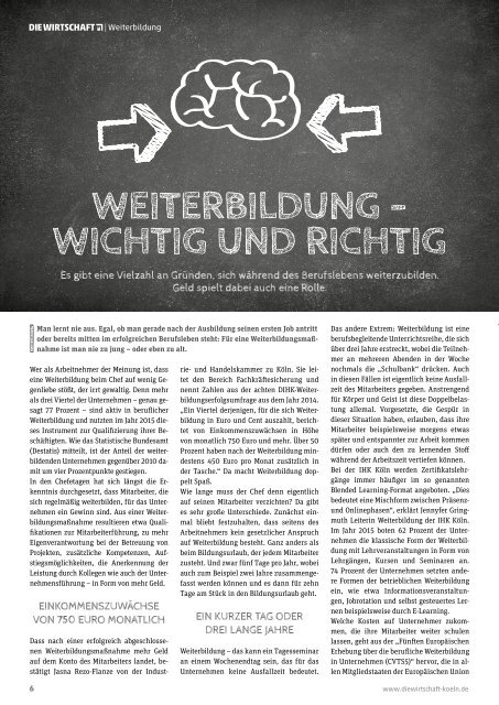 Die Wirtschaft Köln - Ausgabe 03 / 2018