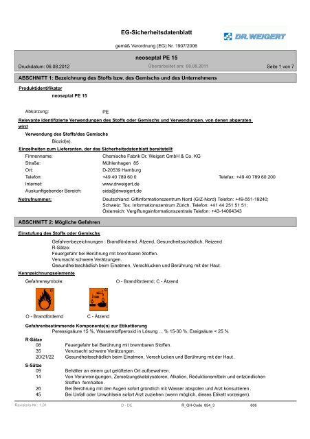 neoseptal PE 15 - Dr. Weigert