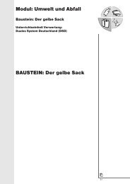 Modul: Umwelt und Abfall BAUSTEIN: Der gelbe Sack