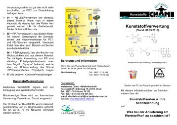 Kunststoffverwertung - Kreiswerke Cham