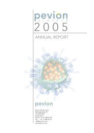 ANNUAL REPORT - Pevion Biotech AG