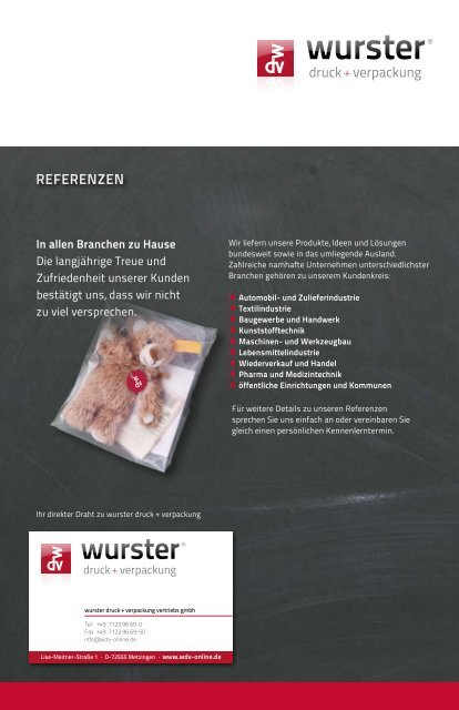 Firmenvorstellung WDV - Über uns - Wurster Druck und Verpackung