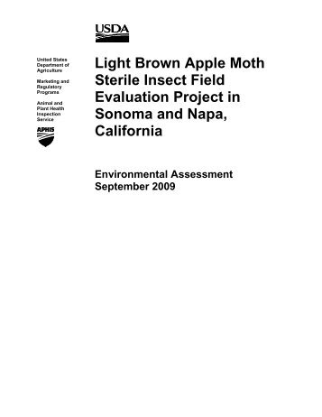 Treatment Program for Light Brown Apple Moth in - aphis - US ...