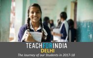 TFI Delhi Student Impact Report: 2017-18