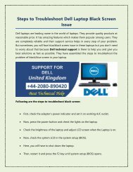Steps to Troubleshoot Dell Laptop Black Screen Issue 