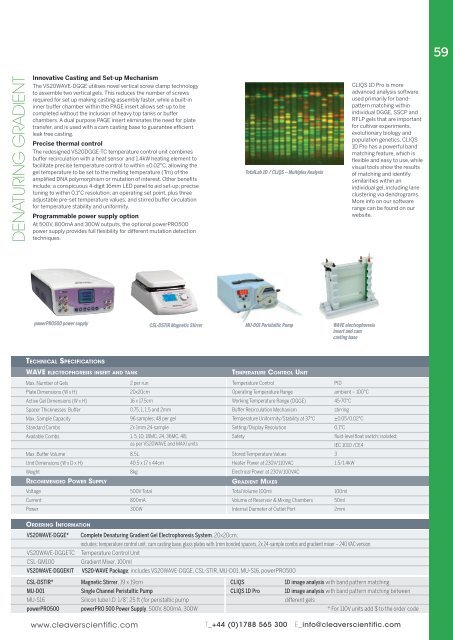 Cleaver Scientific Catalog 2019