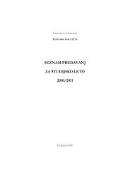 seznam predavanj za študijsko leto 2010/2011 - Teološka fakulteta ...