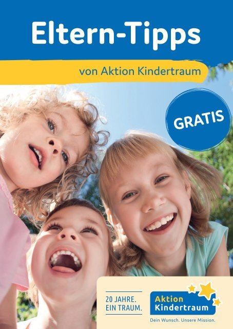 Aktion Kindertraum Eltern-Tipps Tübingen / Reutlingen / Esslingen / Göppingen 2018