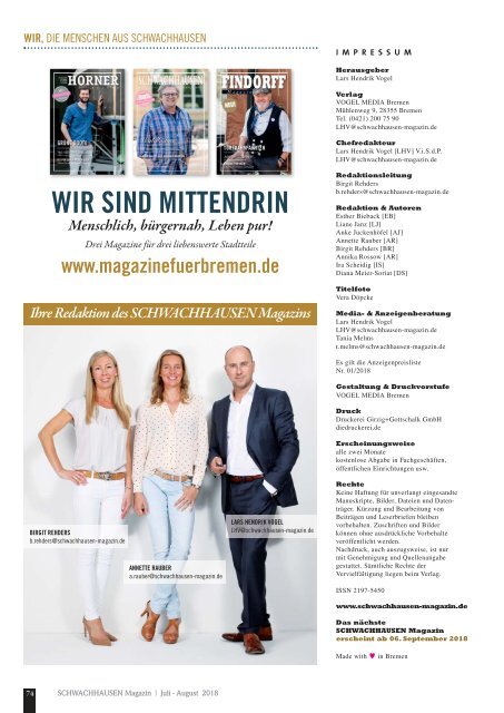 SCHWACHHAUSEN Magazin | Juli-August 2018