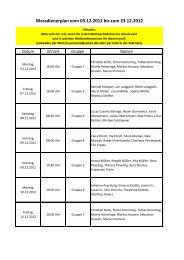 Messdienerplan vom 03.12.2012 bis zum 23.12.2012