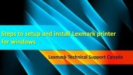 Steps to setup and install Lexmark printer for windows