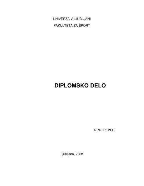 DIPLOMSKO DELO - Fakulteta za šport - Univerza v Ljubljani