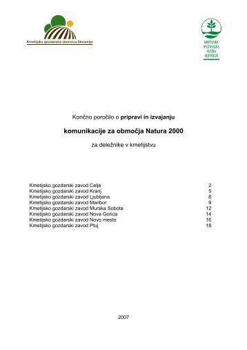 komunikacije za območja Natura 2000