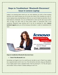 Steps to Troubleshoot ‘Bluetooth Disconnect’ Issue in Lenovo Laptop