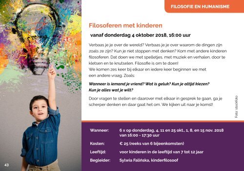 Programmagids 2018-2019 / Nivon Arnhem-Nijmegen en Humanistisch Verbond 