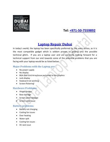 Laptop Repair Dubai