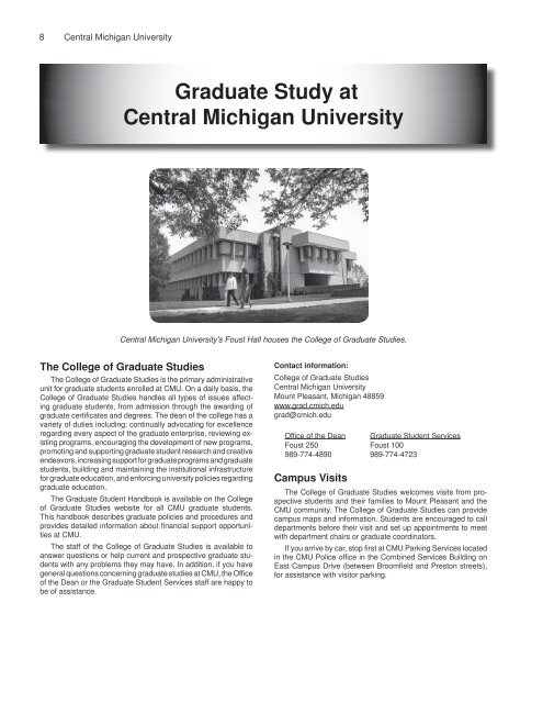 Graduate Bulletin - Central Michigan University