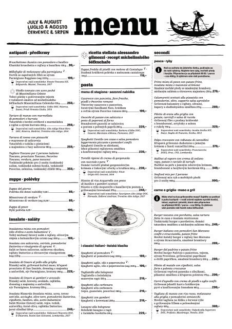 Menu, české, červenec-srpen 2018