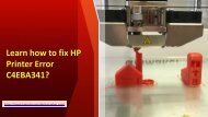Learn how to fix HP Printer Error C4EBA341