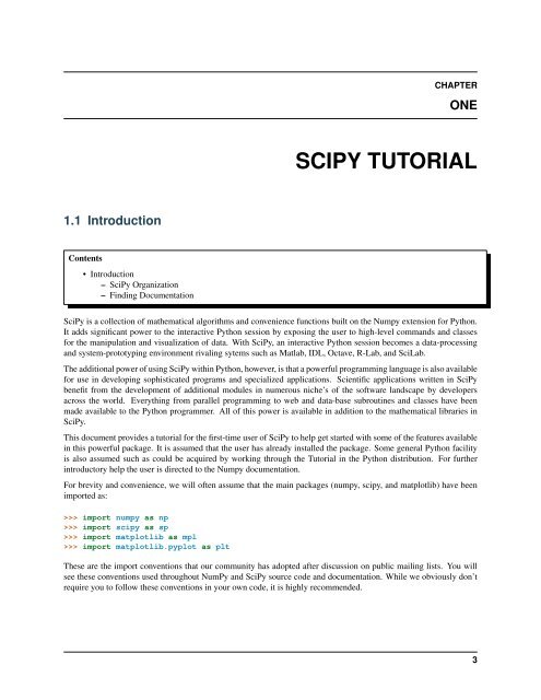 scipy tutorial - Baustatik-Info-Server