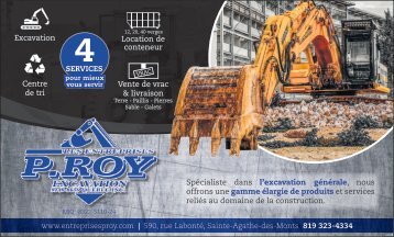 Les entreprises P. Roy Excavation