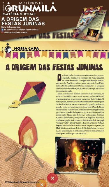origem das festas juninas