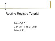 Routing Registries - Nanog