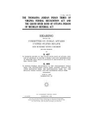 the thomasina jordan indian tribes of virginia federal recognition act ...