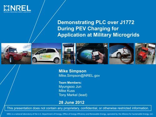 Demonstrating PLC over J1772 During PEV Charging for ...