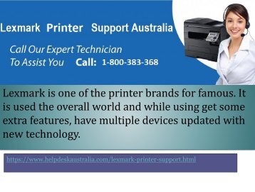  Network Connection Issue Instant Solution Lexmark Printer Service Number  Australia 