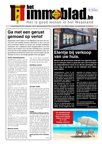 het immoblad van 3 juli 2018