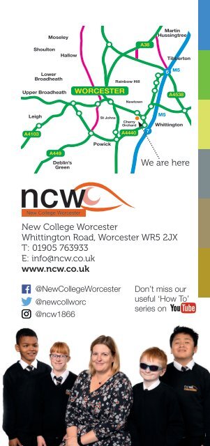 New College Worcester Family Events & Professional Training Sept 18 to July 19