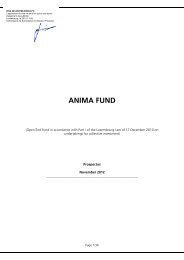 ANIMA FUND - ANIMA Sgr