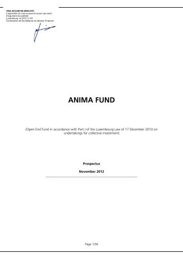 ANIMA FUND - ANIMA Sgr