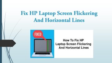 How to Fix HP Laptop Screen Flickering And Horizontal Lines