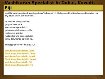 vashikaran specialist in dubai, kuwait, fiji